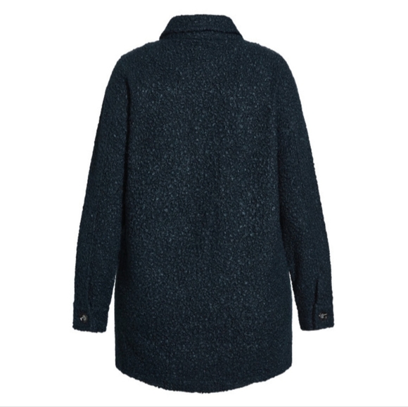 NWT City Chic CCX Teddy Shacket Steel Blue Size 14 - Picture 5 of 12